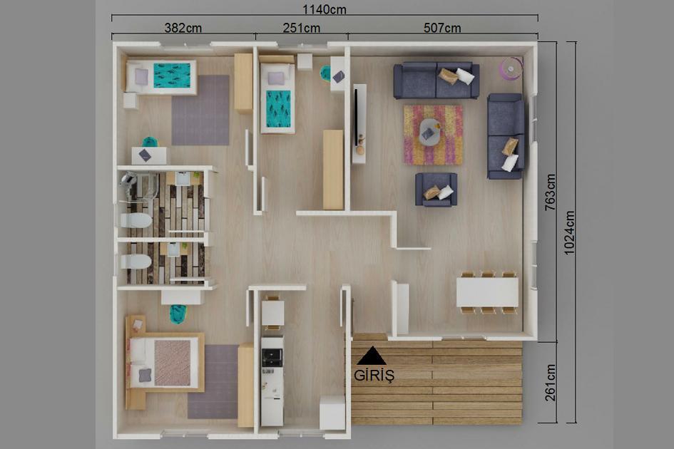 Kayseri Prefabrik 117 mt - Görsel 2