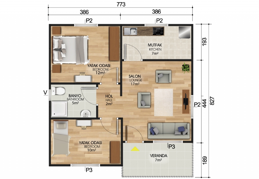 Kayseri Prefabrik 62 mt - Görsel 2